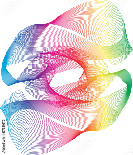 Wireframe Colorful Shape With Transparent Background