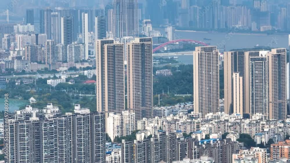 Wuhan Summer City Landmark and Skyline Scenery Wuhan Summer City Landmark and Skyline Scenery