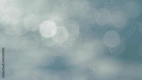 Abstract Nature Summer Ocean Day Sea Background. Bokeh Of Day Light Reflect On Wave At Sea. Out of focus.