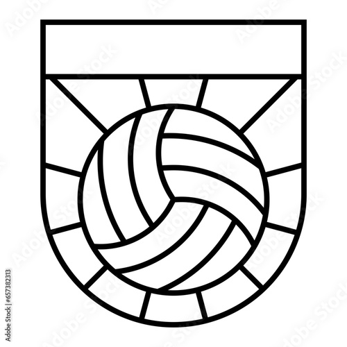 Volleyball Badge Illustration