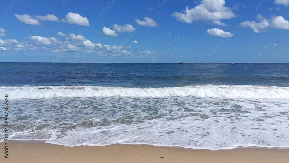 Waving Beach Scenery in Gangneung, Gangwon-do, South Korea Waving Beach Scenery in Gangneung, Gangwon-do, South Korea
