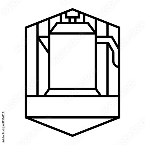 Coffee Pot Badge Illustration