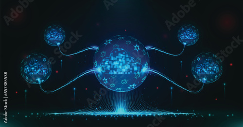 Big data is sent to store digital storage called the cloud. Well protected, we can access our own data from any device as long as there is an internet connection.