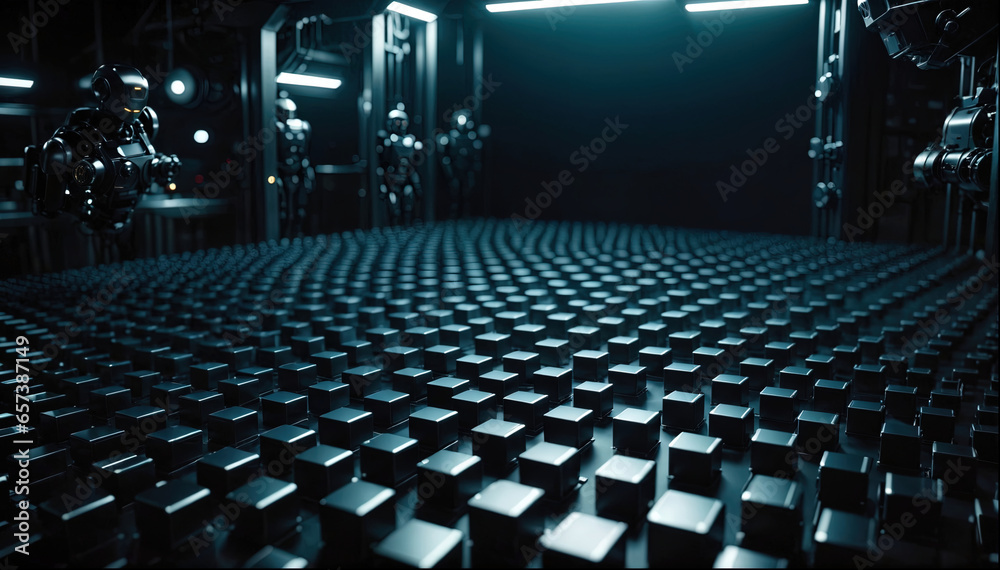 Obraz premium Background of Black Texture Technology Concep