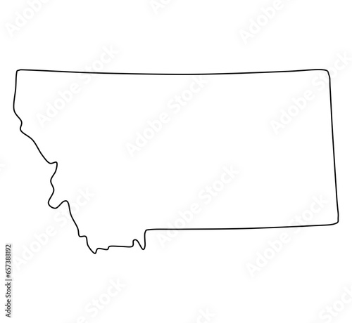 montana map, montana vector, montana outline, montana