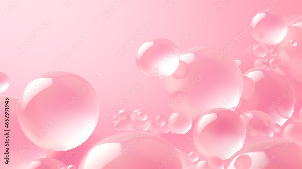 ピンクのバブルの背景