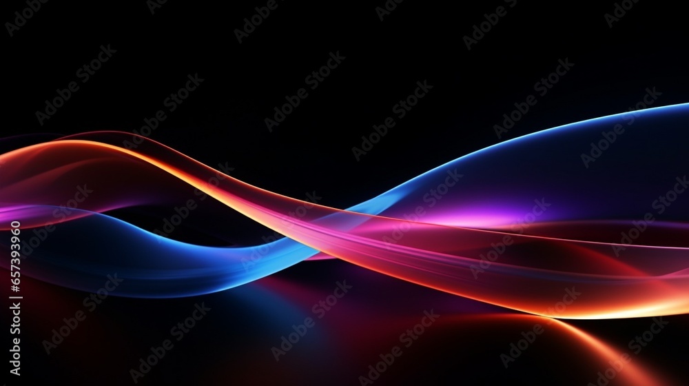 Generative AI : Long exposure photograph creates an abstract and futuristic painting color texture with neon lighting effect. Modern, creative and dynamic shiny pattern, on a black background. energy Generative AI : Long exposure photograph creates an abstract and futuristic painting color texture with neon lighting effect. Modern, creative and dynamic shiny pattern, on a black background. energy