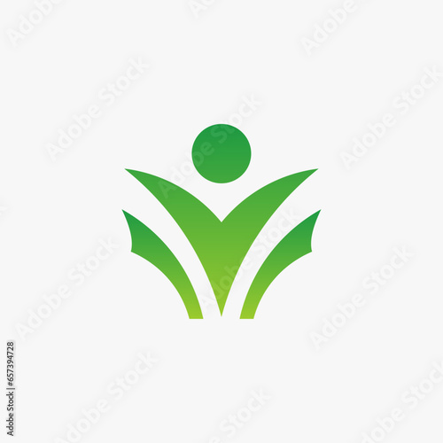 Healthy People Life Logo Template