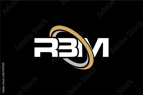 RBM creative letter logo design vector icon illustration