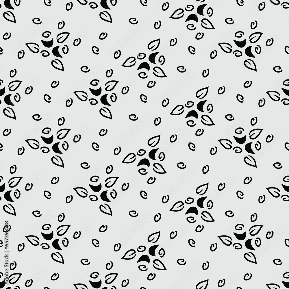 Creative Hand drawn Seamless Pattern of Print Art Abstract background for textile