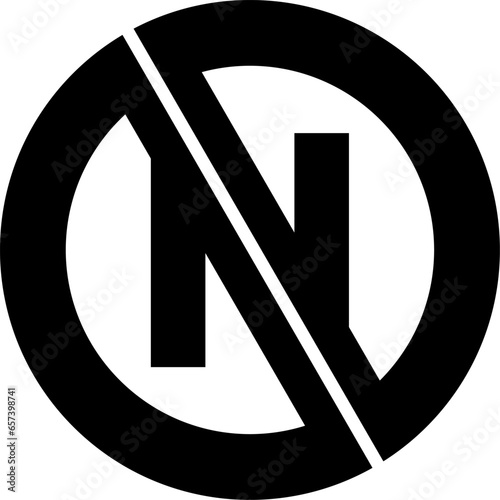 Logo font N circle