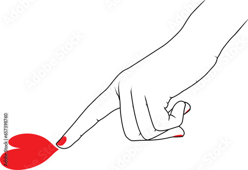 hand with a pencil