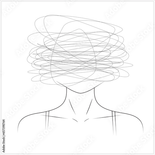illustration of a person in profile