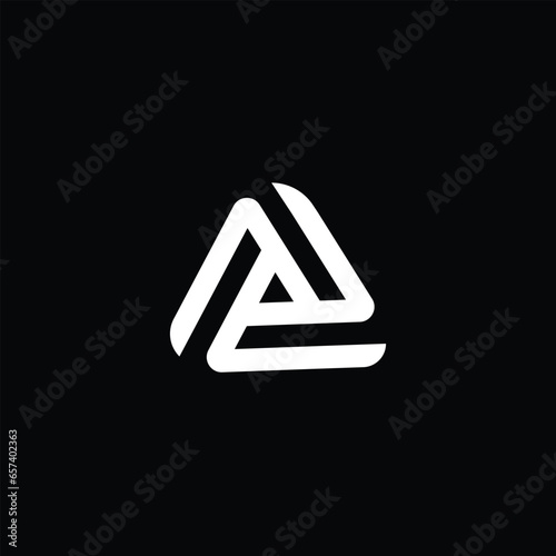Triangle letter A logo design idea with eps ten. 
