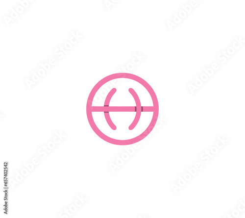 Letter HO or H circle fruit logo design with white background.