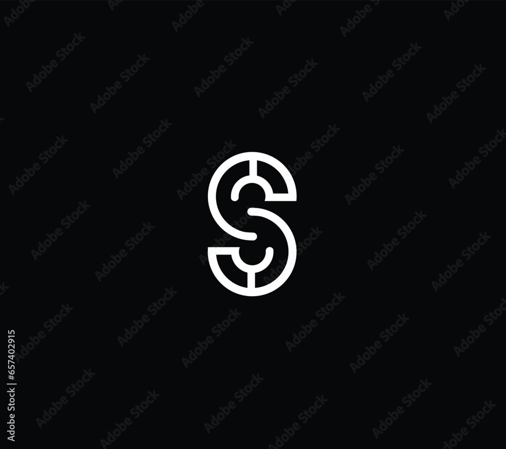 Finger print letter S target logo design Finger print letter S target logo design