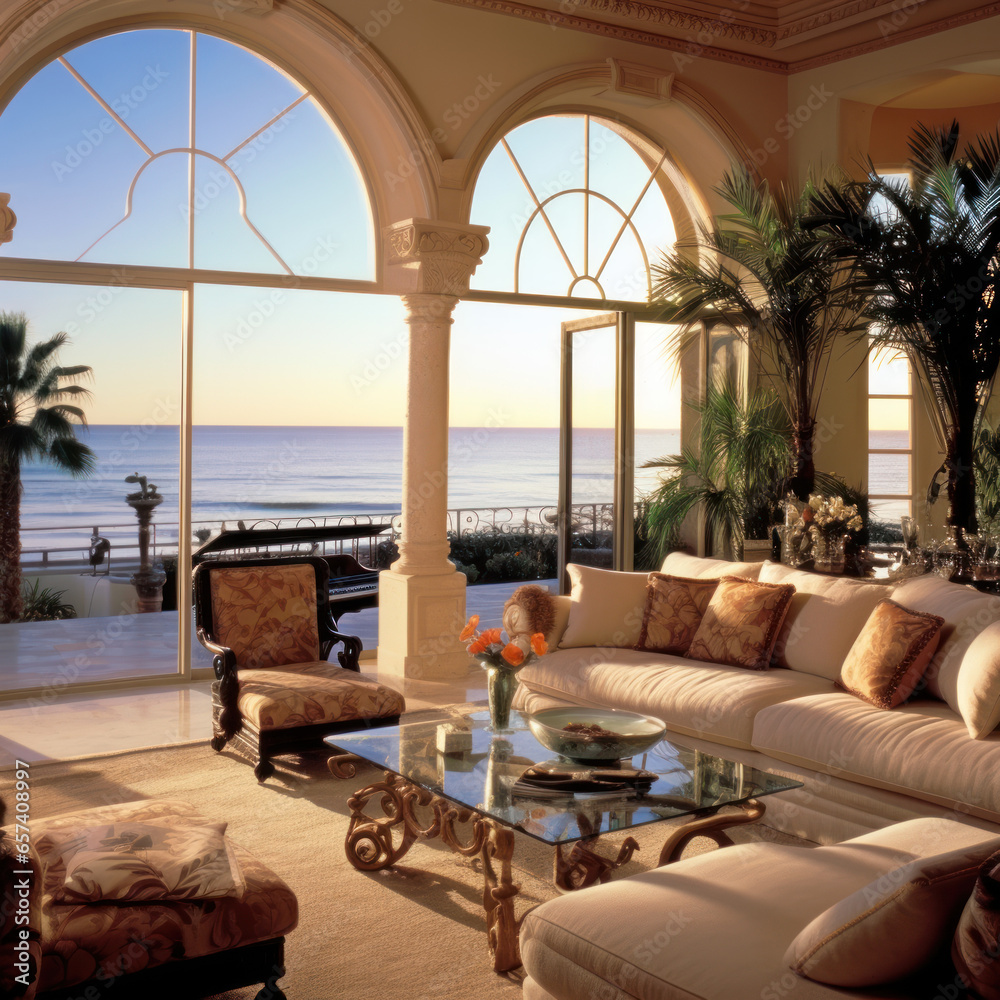  living room mediterranean interior 
