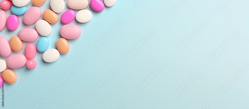 copy space image on isolated background with pills copy space image on isolated background with pills