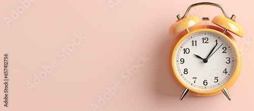 copy space image on isolated background alarm clock