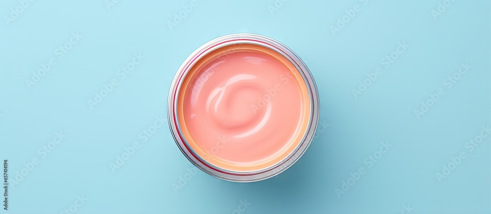 Plastic bin isolated pastel background Copy space Plastic bin isolated pastel background Copy space