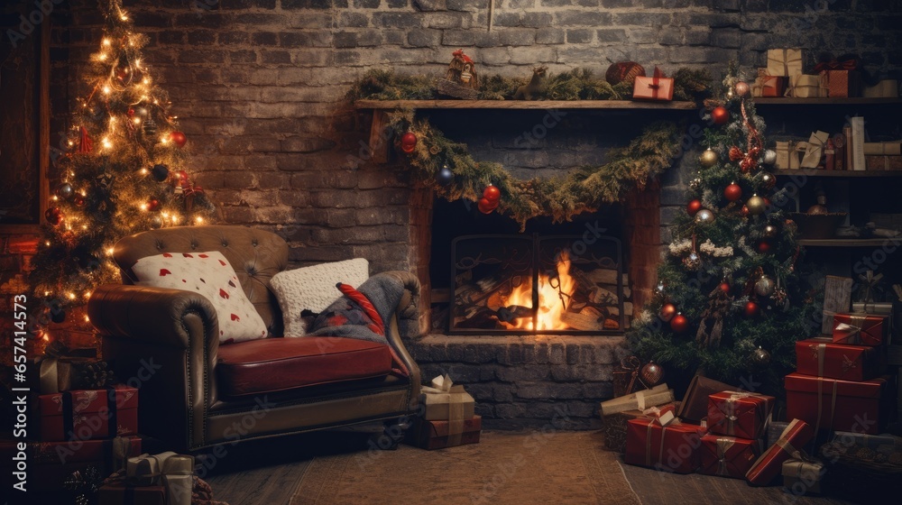 Christmas themed background, cozy, friendly, jolly