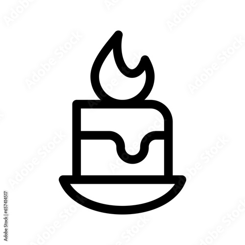 Candle Icon Vector Symbol Design Illustration