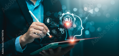 AI tech enhances businesses by processing data, improving decision-making, developing innovative products, automating processes, and boosting competitiveness. future technology