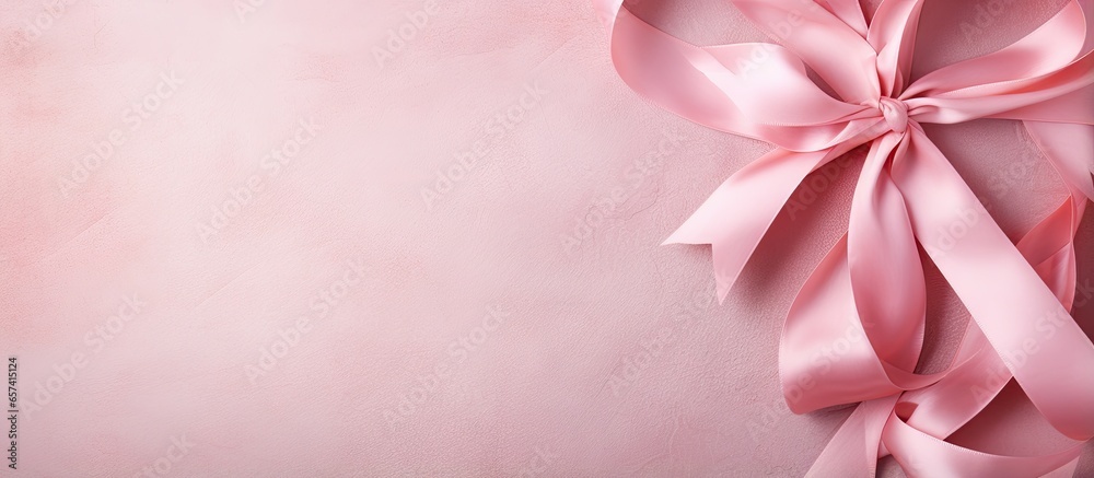 copy space image on isolated background with a single pink ribbon copy space image on isolated background with a single pink ribbon