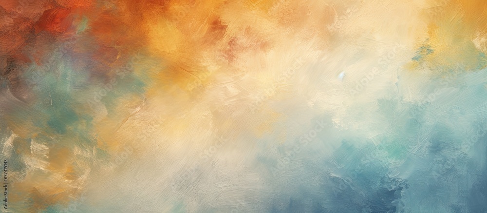 Print design of a digital pattern resembling brushstrokes in an oil painting isolated pastel background Copy space