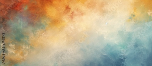 Print design of a digital pattern resembling brushstrokes in an oil painting isolated pastel background Copy space © HN Works