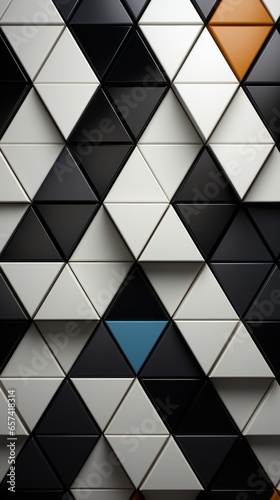 Wallpaper of a Bold Monochrome Triangle on a Light Background, Generative AI
