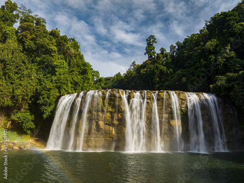 Sunlight over the Tinuy-an Falls in Bislig  Surigao del Sur. Philippines.