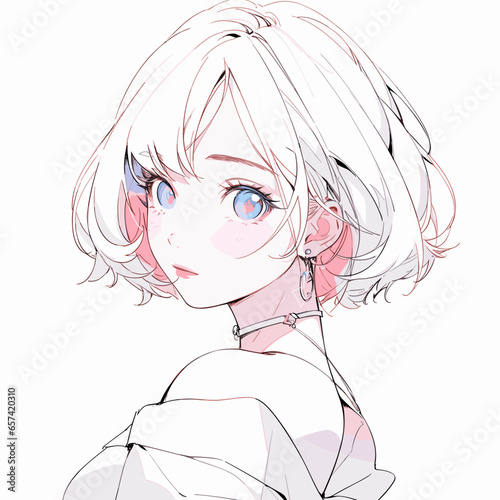 Anime Girl Comic Style