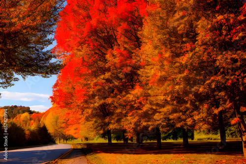 autumn scenery Generative AI 