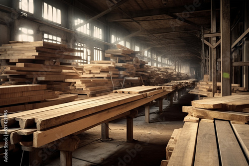 photo of a lumber factory