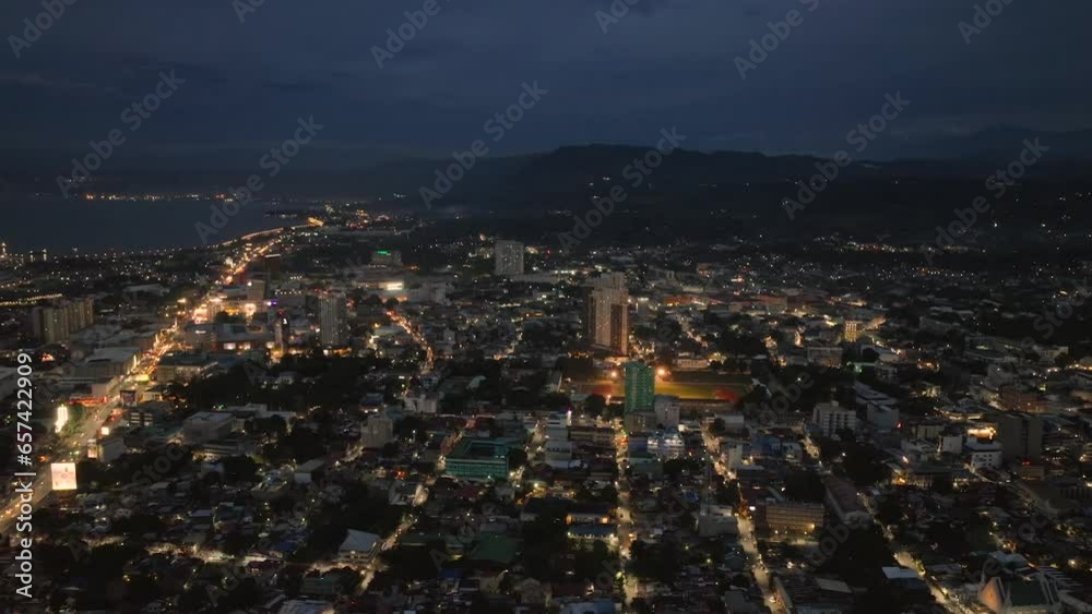 City lights at night in Cagayan de Oro. Mindanao, Philippines. City lights at night in Cagayan de Oro. Mindanao, Philippines.