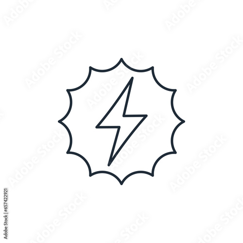 Energy Calorie. Vector linear icon isolated on white background.