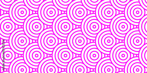 Seamless geometric ocean spiral pattern and abstract circle wave lines. pink seamless tile stripe geomatics overlapping create retro square line backdrop pattern background. Overlapping Pattern.
