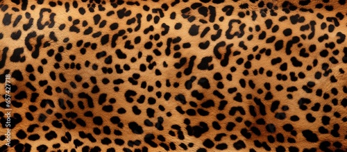 Leopard design on seamless leather