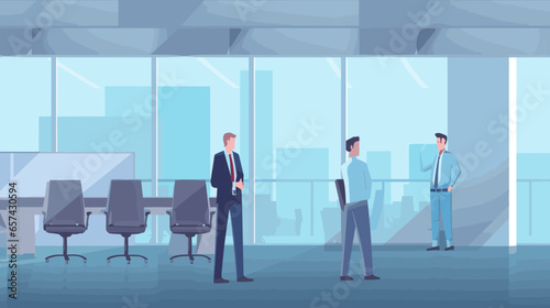 Concept vector illustration of business meeting. 