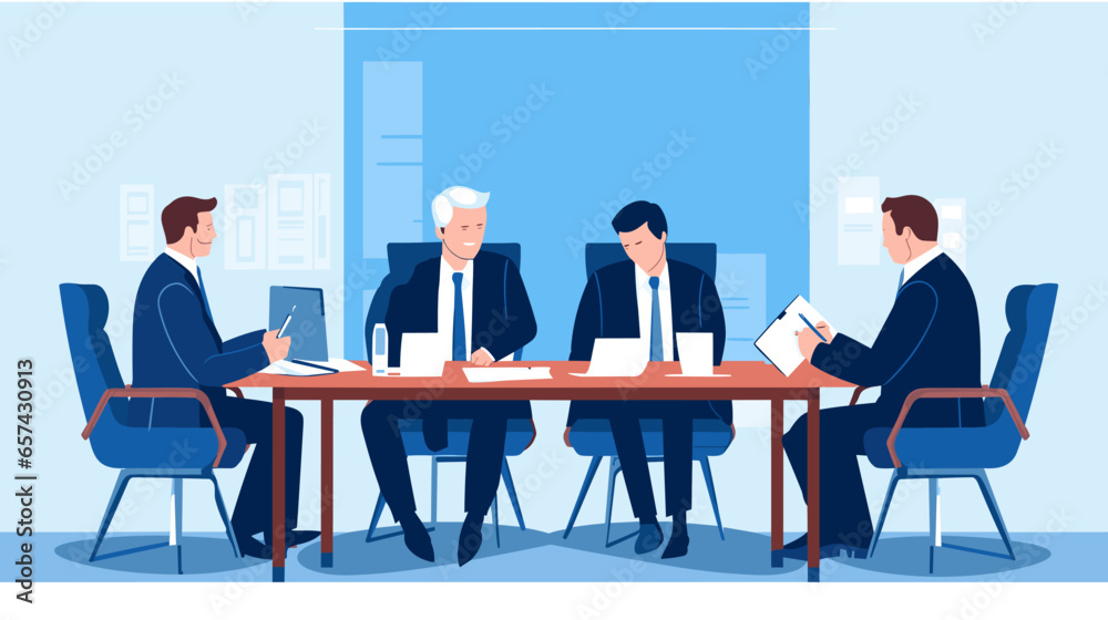 Concept vector illustration of business meeting.
Concept vector illustration of business meeting.