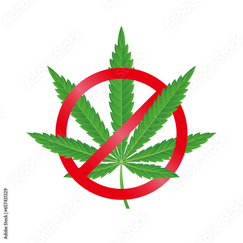 stop marijuana sign vector illustration