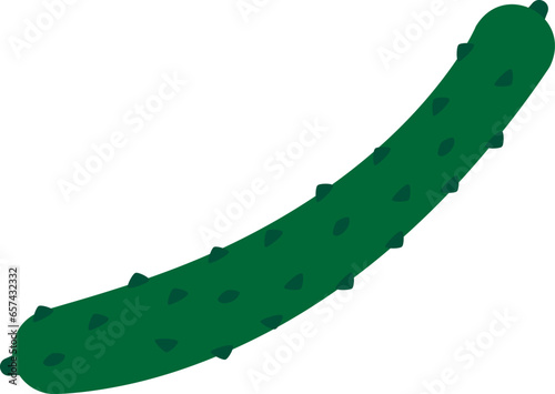 Simple cucumber illustration - for kids