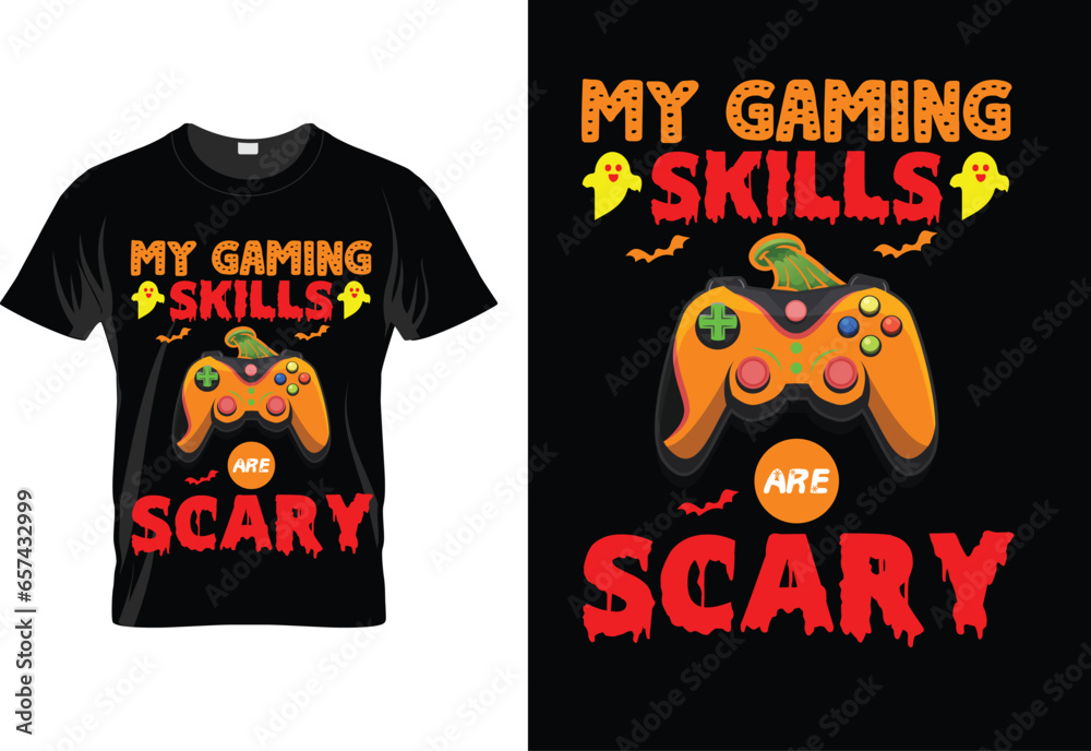 Halloween Is Coming. Halloween Game T-Shirt Design Halloween Is Coming. Halloween Game T-Shirt Design