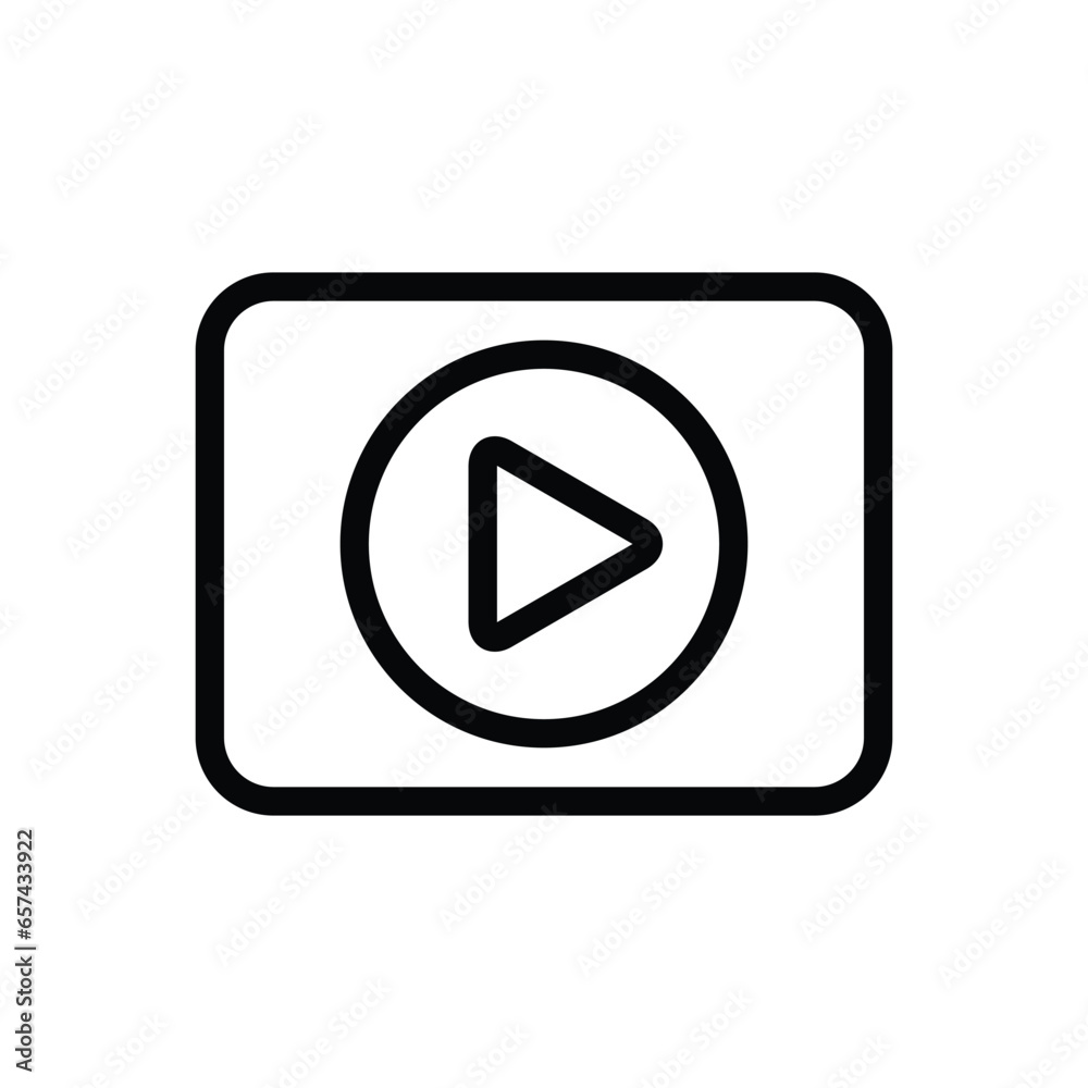 Video movie player vector icon Video movie player vector icon