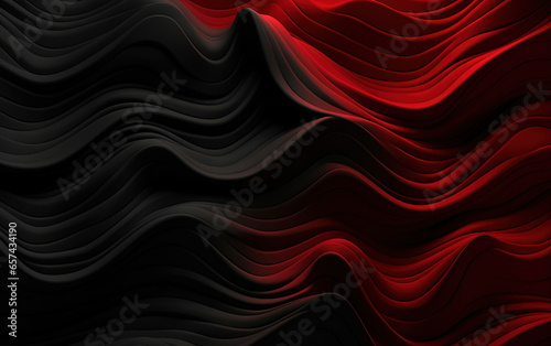 Virtual Black and Red Waves Dark Mode Texture Background