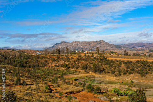 Paysage des hautes-terres de Madagascar