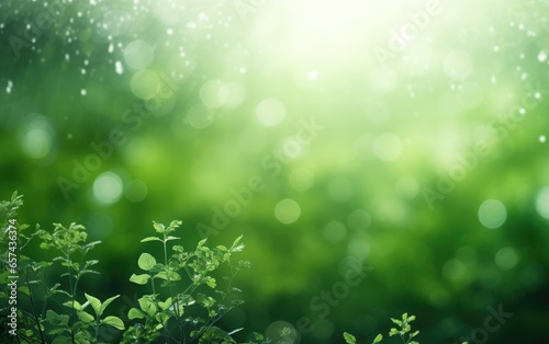 Blurry green natural backgr...