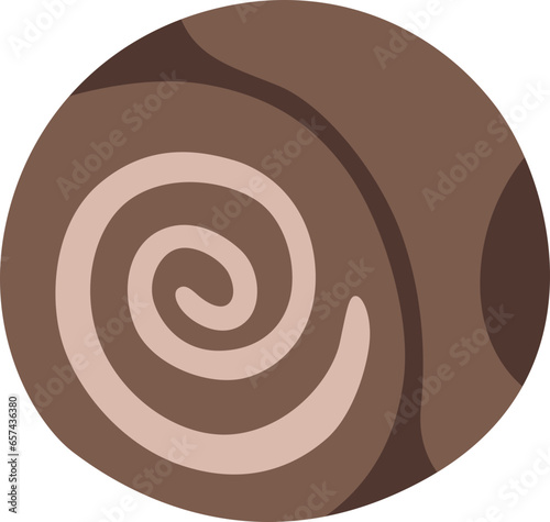 Swiss roll icon illustration