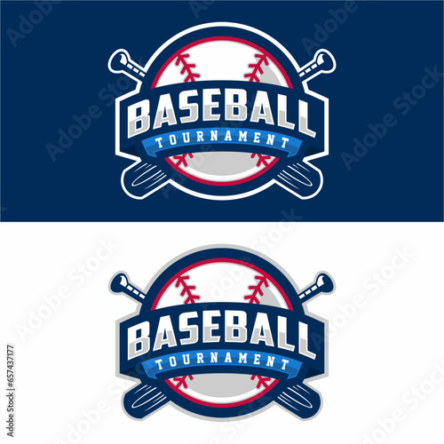 Baseball sport logo design vector illustration